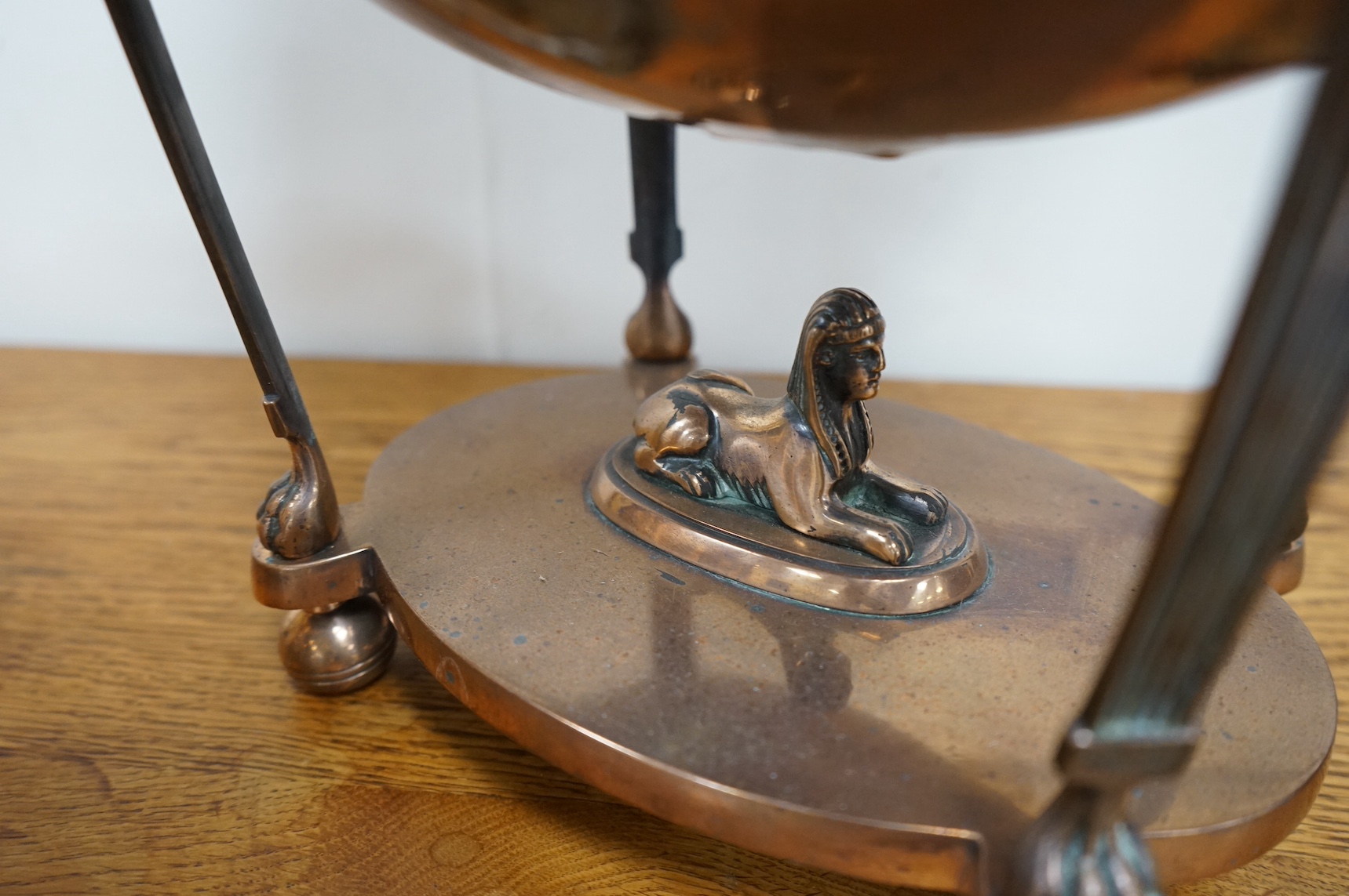 A copper samovar and bottle stand. Condition - fair to good
